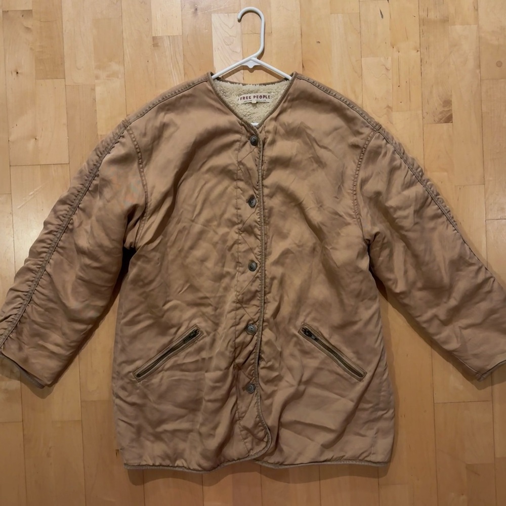 Free People Fleece Lined Utility Jacket